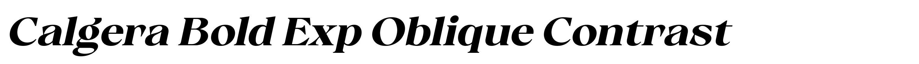 Calgera Bold Exp Oblique Contrast